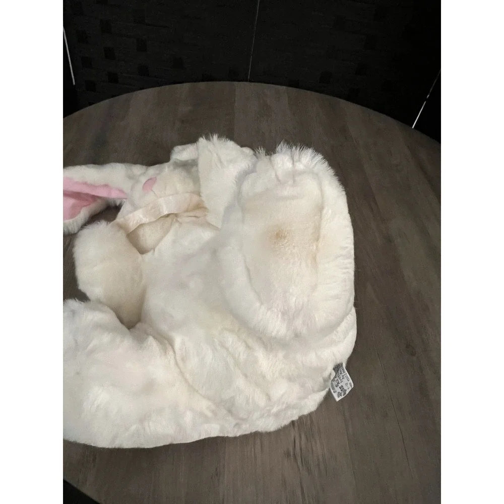 Vintage Russ Sunny Bunny White Rabbit Plush Floppy Ears Stuffed Animal Good Cond